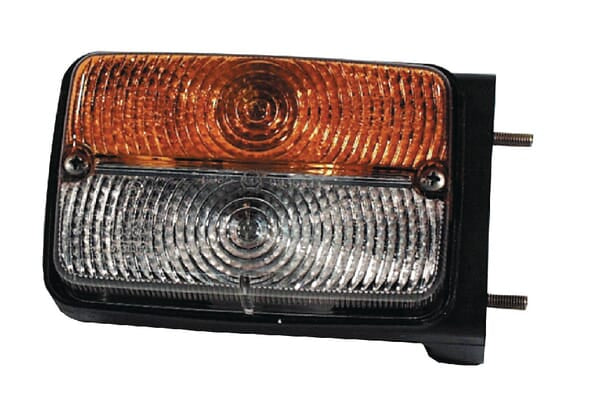 KRAMP Richtungs- und Positionslicht , vorne, rechteckig, 12V, gelb / transparent, angeschraubt, 128x57x80mm, Cobo 03213000
