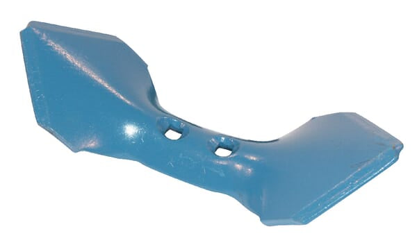 Cultivator tip 290x45mm/110x8mm, reversible, curved, 2 holes