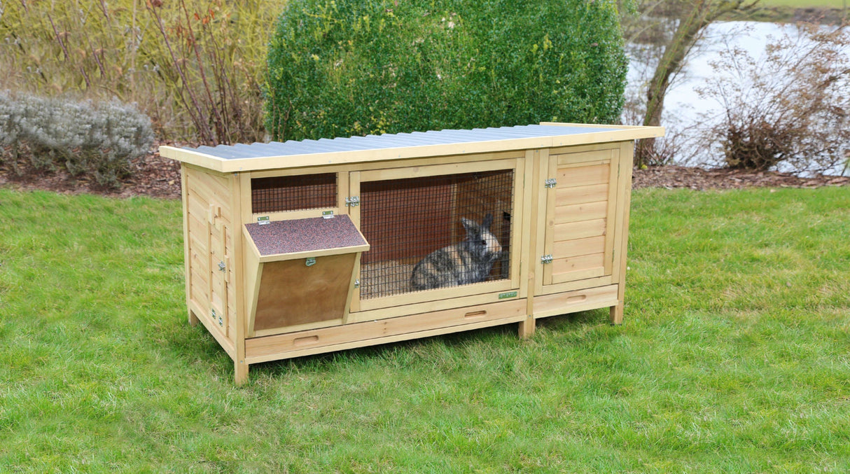 Kerbl Kaninchenstall XXL Vario mit Heuraufe 155x76x80cm 81709