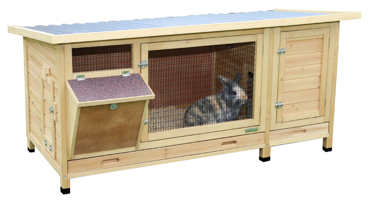 Kerbl Kaninchenstall XXL Vario mit Heuraufe 155x76x80cm 81709