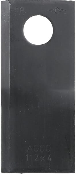 AGCO Mähmesser rechts 112x48x4 mm, Bohrung Ø 19 mm, geeignet für Fella, 25er-Packung - 25 Stück 134308