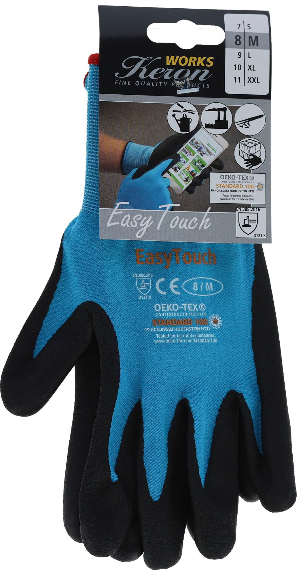 Kerbl Touchscreenhandschuh EasyTouch blau, Gr. 7/S 297951