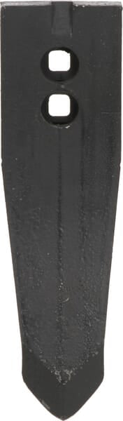 Cultivator tip 160x50x16mm, hardened, flat, 2 holes