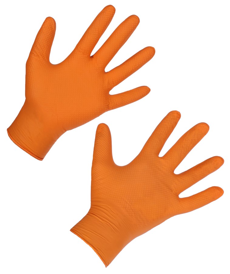 Kerbl Nitril Einmalhandschuh X-Grip 240mm, 50 St, Gr. XXL, orange - 153060