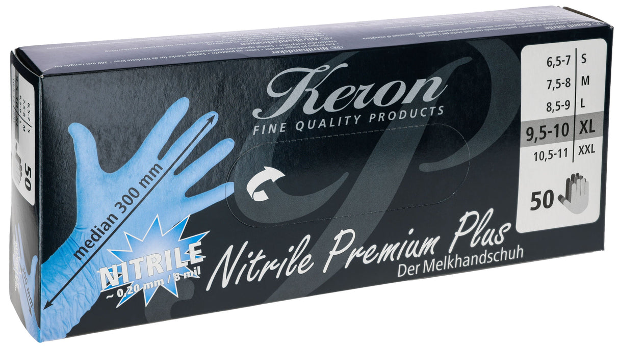 Kerbl Nitril PremiumPlus,Gr.XXL 8mil Einnmalhs, 50 St, blau ungepud - 153079
