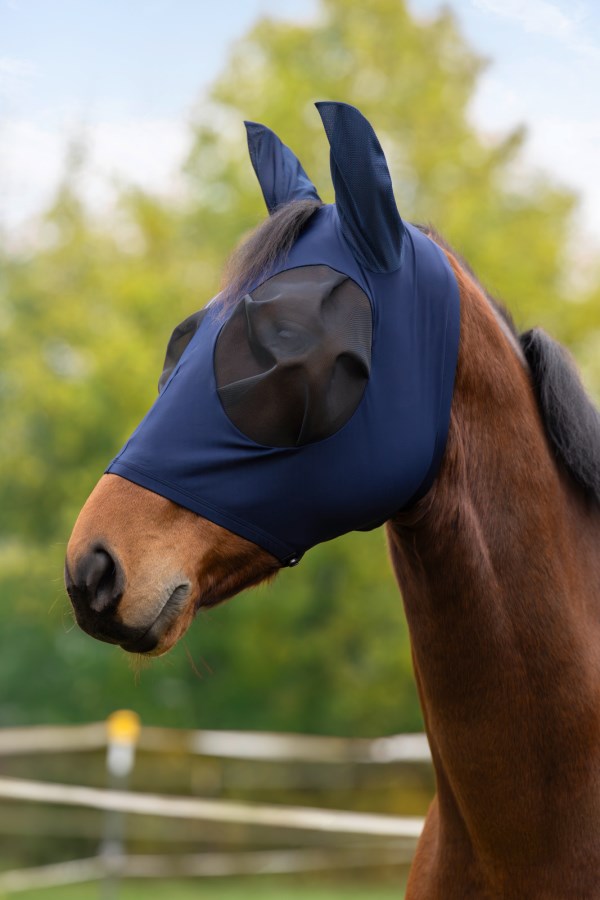 Covalliero Fliegenschutzmaske FinoStretch Zipper, blau , Cob blau , Cob - 3230461