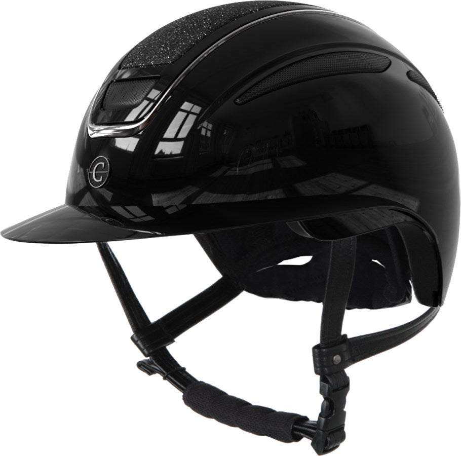Covalliero Reithelm Elite Polo , lackschwarz, M 56-58 cm - 3230170
