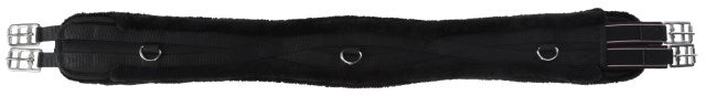 Covalliero Sattelgurt mit Webpelz schwarz, 125 cm - 3226340