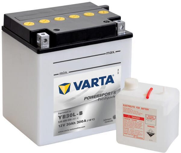 Battery 12V 30Ah 300A Powersports Freshpack VARTA