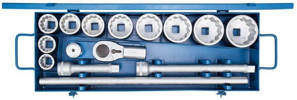 Socket wrench set 15 pieces 1"