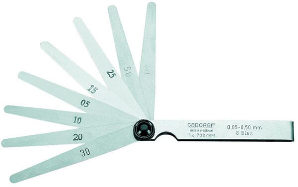 KRAMP Fühlerlehren-Satz, Fächermuster, 0,0002-0,035" 70213AGED
