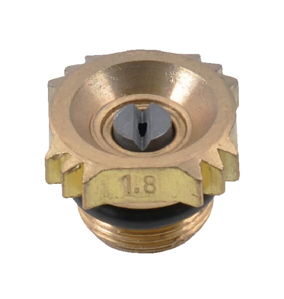 Flat jet nozzle Ø 1.8 mm brass