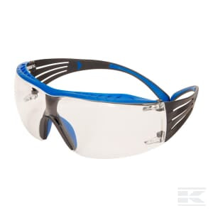 Lunettes de sécurité SecureFit 400X, monture bleu/gris, Scotchgard Anti-Fog (K&N), verre incolore