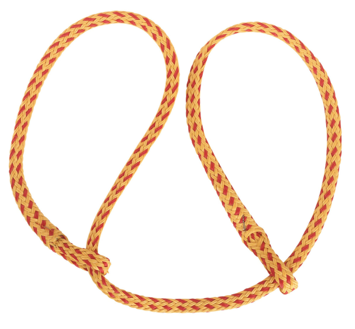 Kerbl Geburtsstrick poly/flach gelb-rot, mit zwei Schlaufen 10259