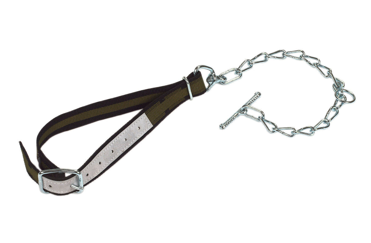 Kerbl Kälberanb. kompl. 85x4cm, Kette 5mm, m. Wirbel u. Knebel 12461