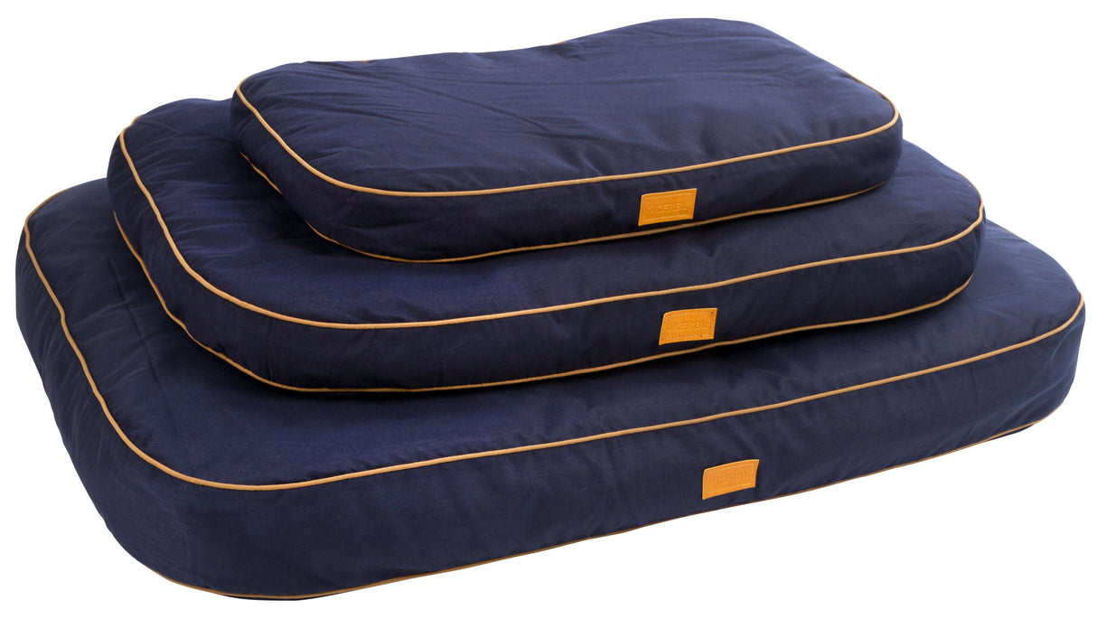 Kerbl Liegekissen Jerome, navy-cognac, 80x60x6cm 81313