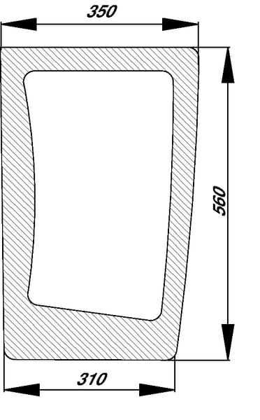 KRAMP Frontscheibe unten D7123