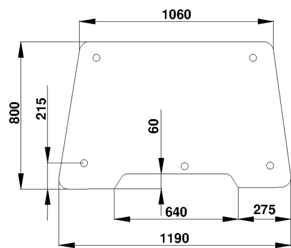 KRAMP Frontscheibe, oben aufstellbar D7402