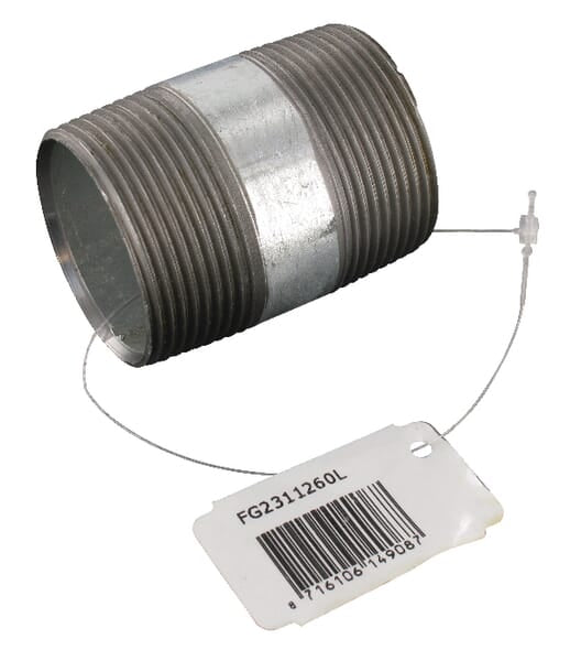 Galvanized pipe nipple 1 1/2"x60mm