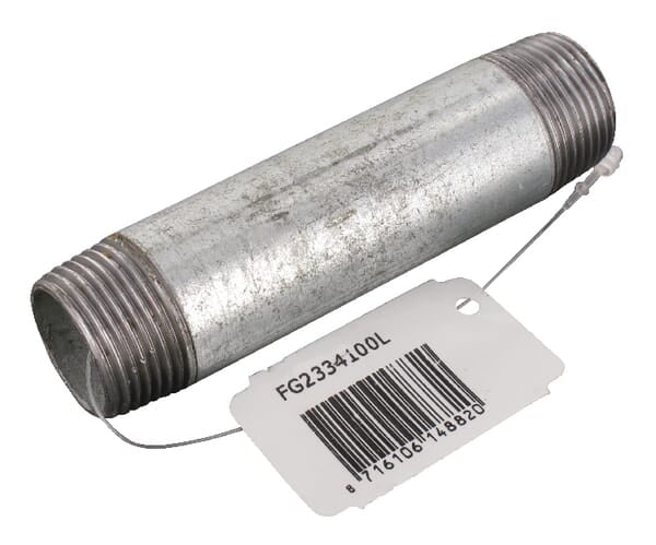 Galvanized pipe nipple 3/4"x100mm