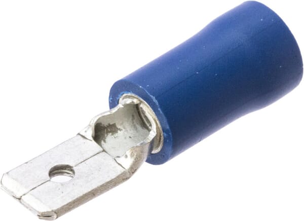 KRAMP Klemmleiste männlich, blau, 1,5-2,5 mm², 4,8x0,8mm, 100 Stück - 100 Stück LA9061KR