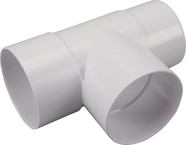 KRAMP T-Stück, PVC, 80 mm, weiß HWA380801W