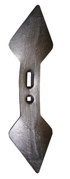 KRAMP Grubberspitze, 450x135x19mm, wendbar, gebogen, 2 Löcher CP2822