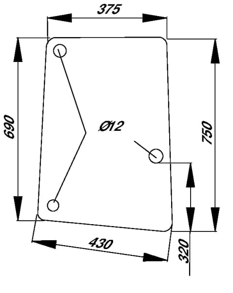 KRAMP Seitenscheibe L113305N