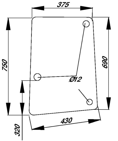 KRAMP Seitenscheibe L113306N