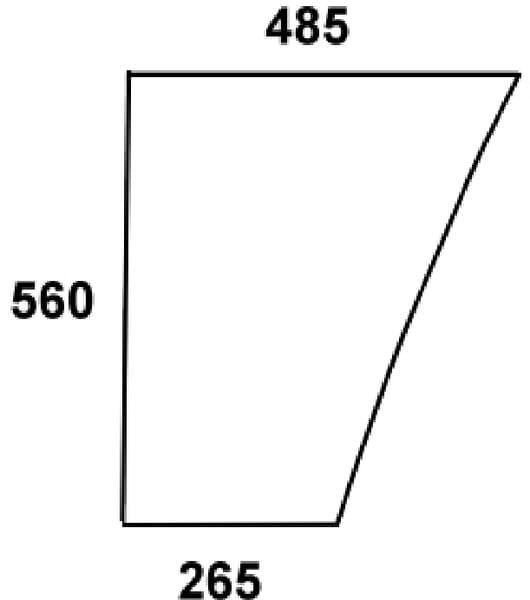 KRAMP Frontscheibe unten links L62577N