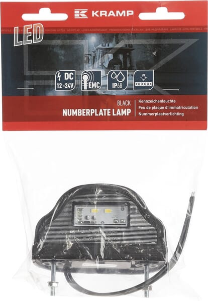 KRAMP Nummerschildbeleuchtung schwarz LED 12-24V KRAMP LA41002
