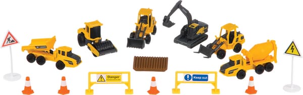 Bburago & Maisto Volvo-Spielset mit Fahrzeugen und Zubehör MA12376