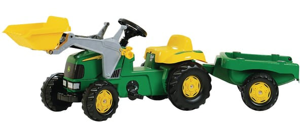 Rolly Toys John Deere RollyKid mit Frontlader und Anhänger R02311