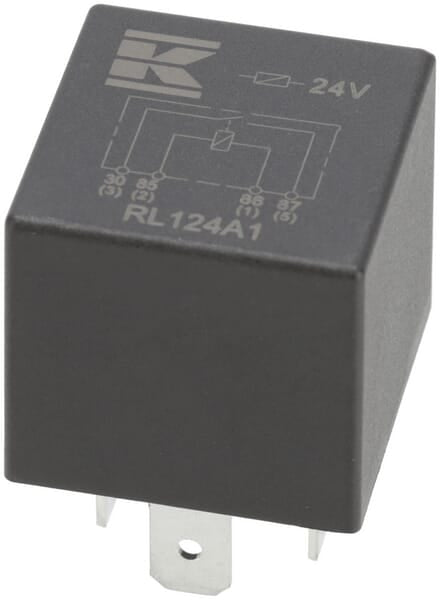 KRAMP Mini-Relais 24V, Schließer, 20A, ohne Halter RL124A1