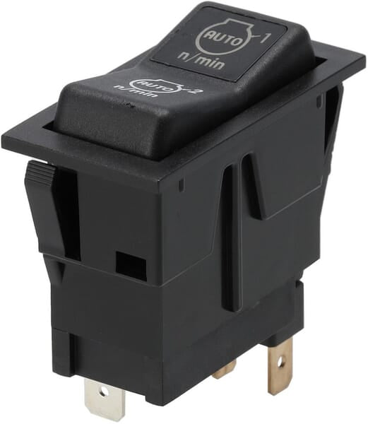 KRAMP Wippschalter, (I)-0-(II), Mutter-auf-Mutter, 12 V, 4-polig, Motordrehzahloptionen/Automatik SW10053KR