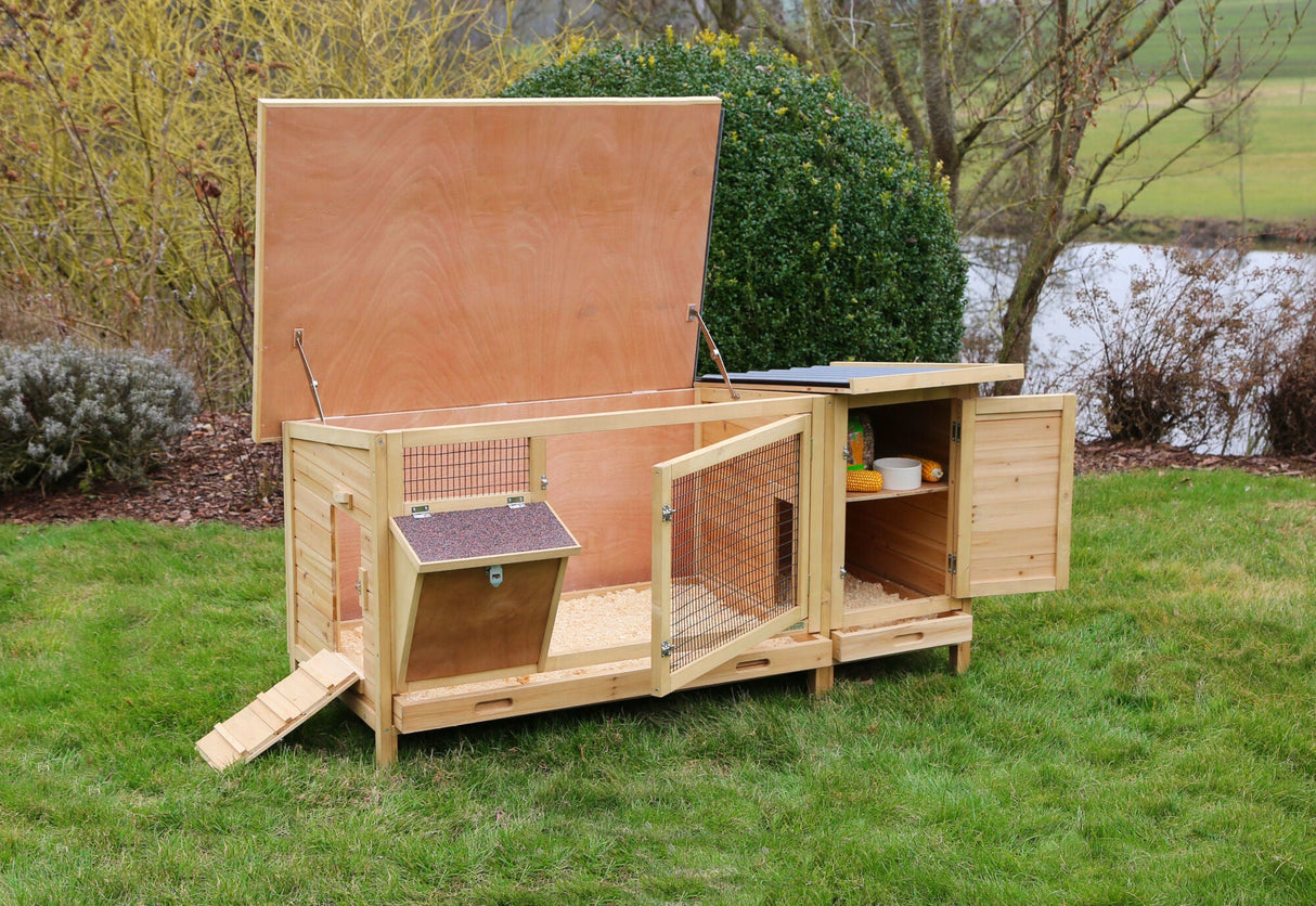 Kerbl Kaninchenstall XXL Vario mit Heuraufe 155x76x80cm 81709