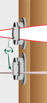 AKO Profi Eck-/Streckenisolator, schwarz, für 4cm-Band, AKO 10 Beutel 443501