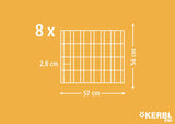 Kerbl Freigehege, verzinkt; 8 Gitter 57 x 56 cm, mit Netz und Tür 82708