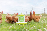 Kerbl Futterautomat für 4,8l/4kg,mit Füßen, grün mit Motiv - 70169