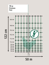 AKO Geflügelnetz Premium 50m, 122cm, DS, nicht elektr. - 292411