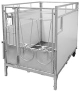 Kerbl Kälberbox groß Premium mit schwenkbarem Boden 160 x 100 cm - 14604