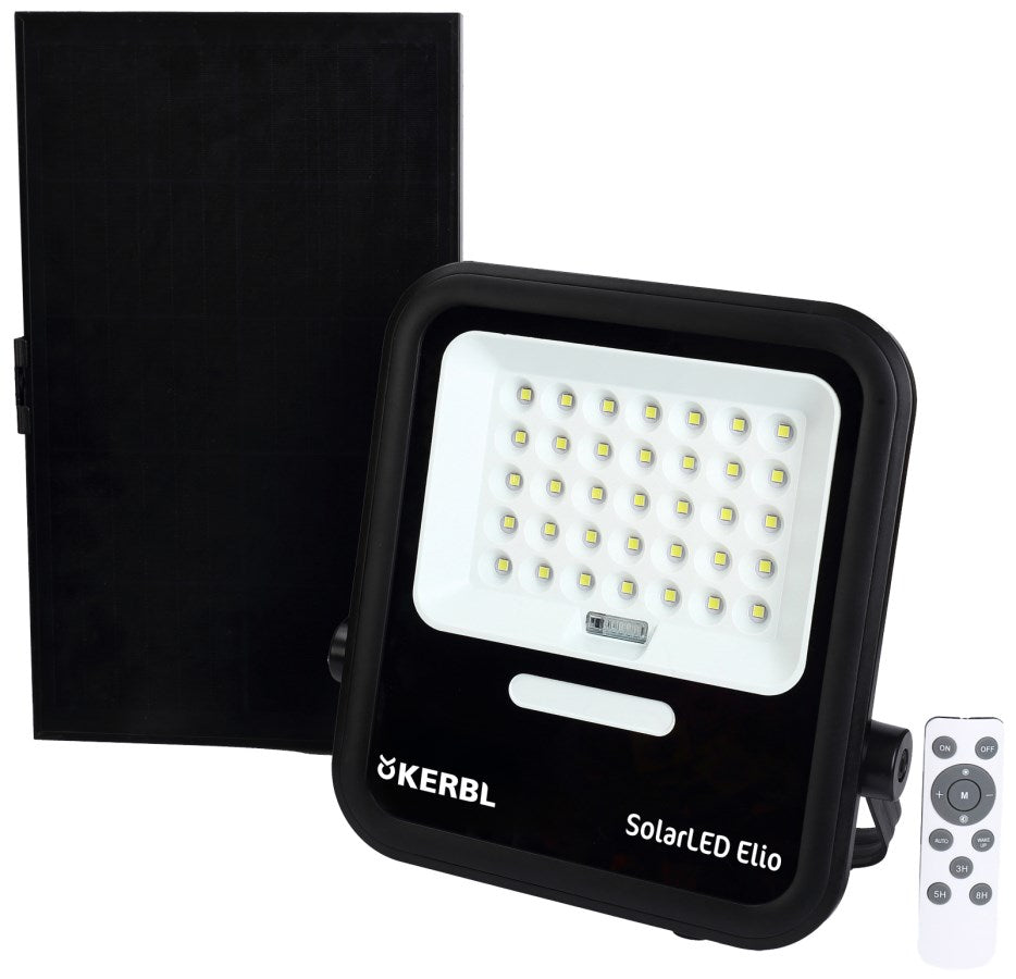 Kerbl LED Außenstrahler Solar, ohne verbautem Solarmodul mit externem Solarmodul - 345696