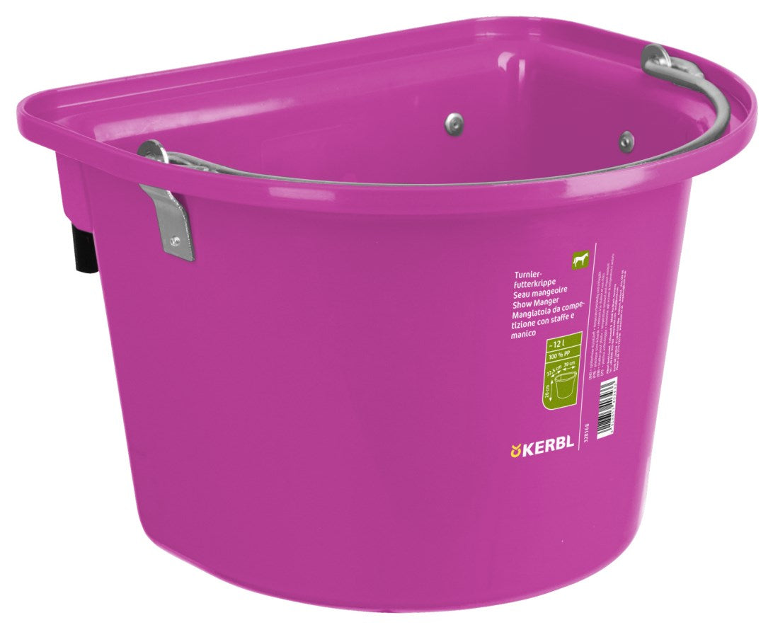 Kerbl Turnier-Futterkrippe pink mit Einhängebügel + Tragegriff - 328168