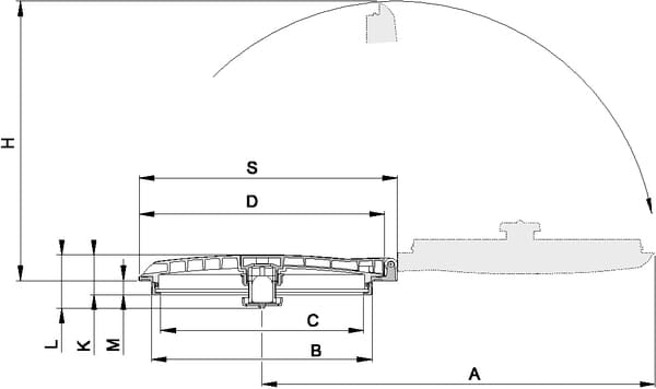 Arag Klappdeckel m. Sperre Bef. ob 356041