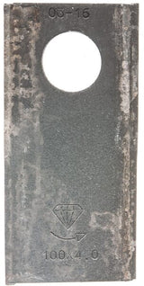 KRAMP Mähmesser links 100x48x4 mm, Bohrung Ø 21 mm, geeignet für Pöttinger, 25er-Packung - 25 Stück 434977KR
