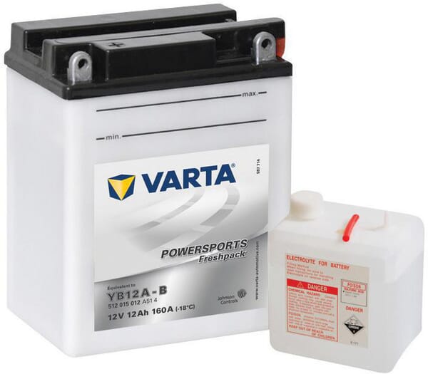 KRAMP Batterie 12V 12Ah 160A Powersports Freshpack VARTA 512015016I314PS