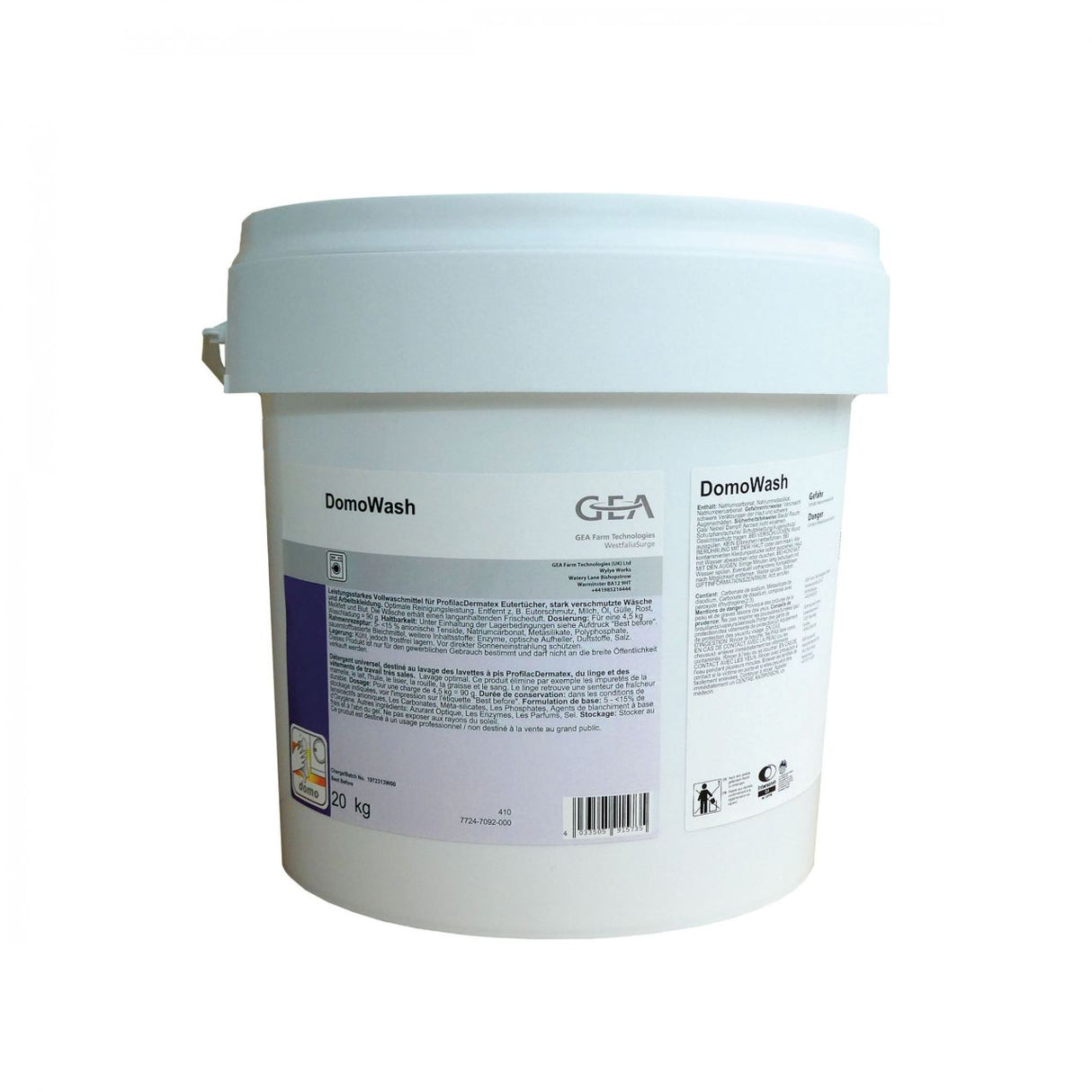 GEA DomoWash Vollwaschmittel 20 kg Eimer 7724-7092-000 (77247092000)