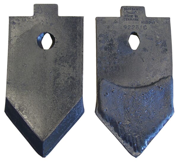 KRAMP Grubberspitze 240x120x10mm, gehärtet, flach, 1 Loch, passend für Kerner 92281KR
