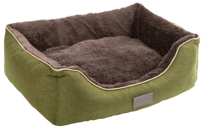 Kerbl Hunde Kuschelbett Samuel, grün/grau, 60x50x17cm - 81318