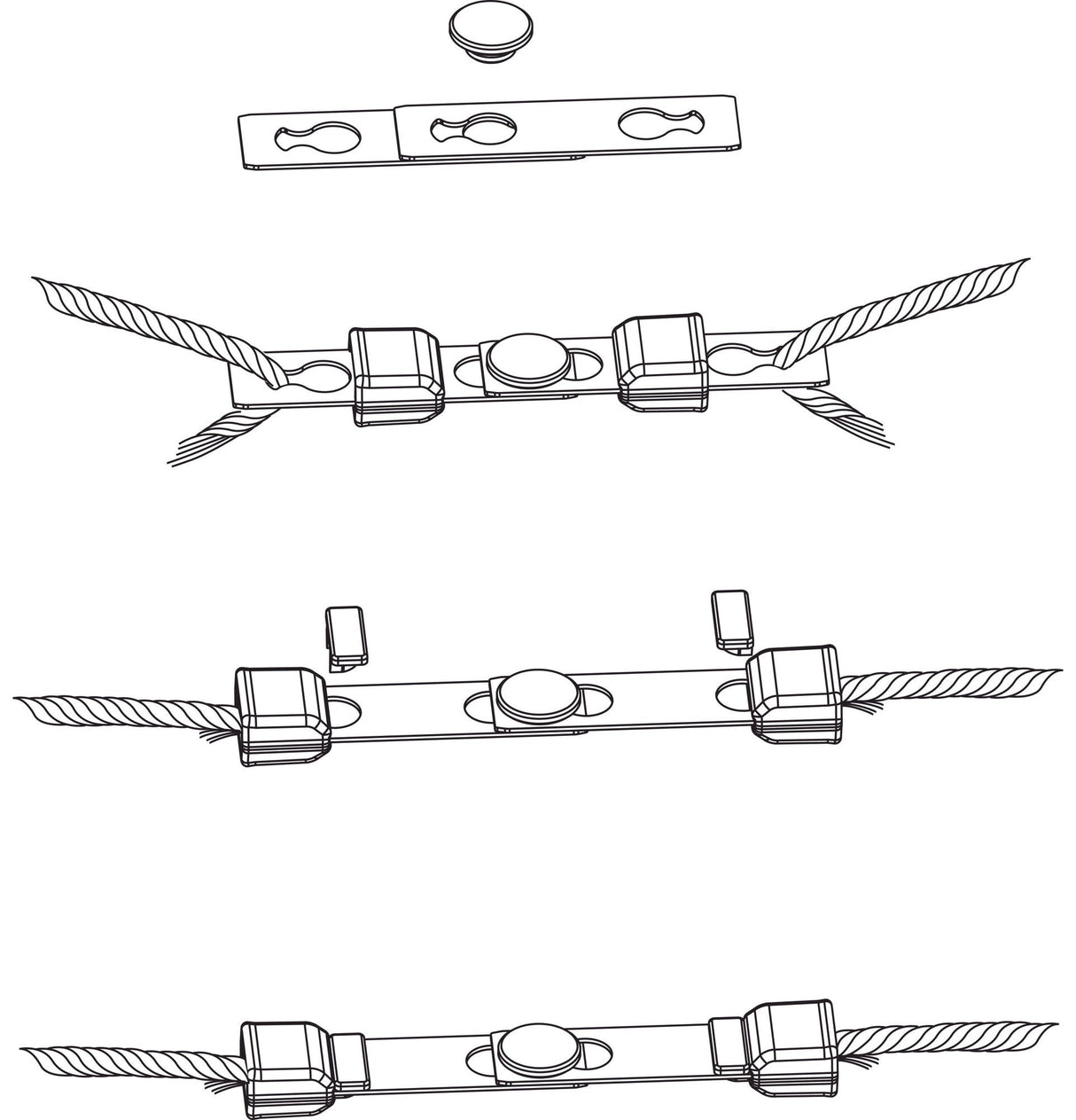 Kerbl Litzclip Seilverbinder 6mm Safety-Link, 6 Stück - 442008/066